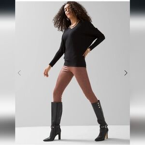 NEW Vegan Suede WHBM Runway Legging Sz 8